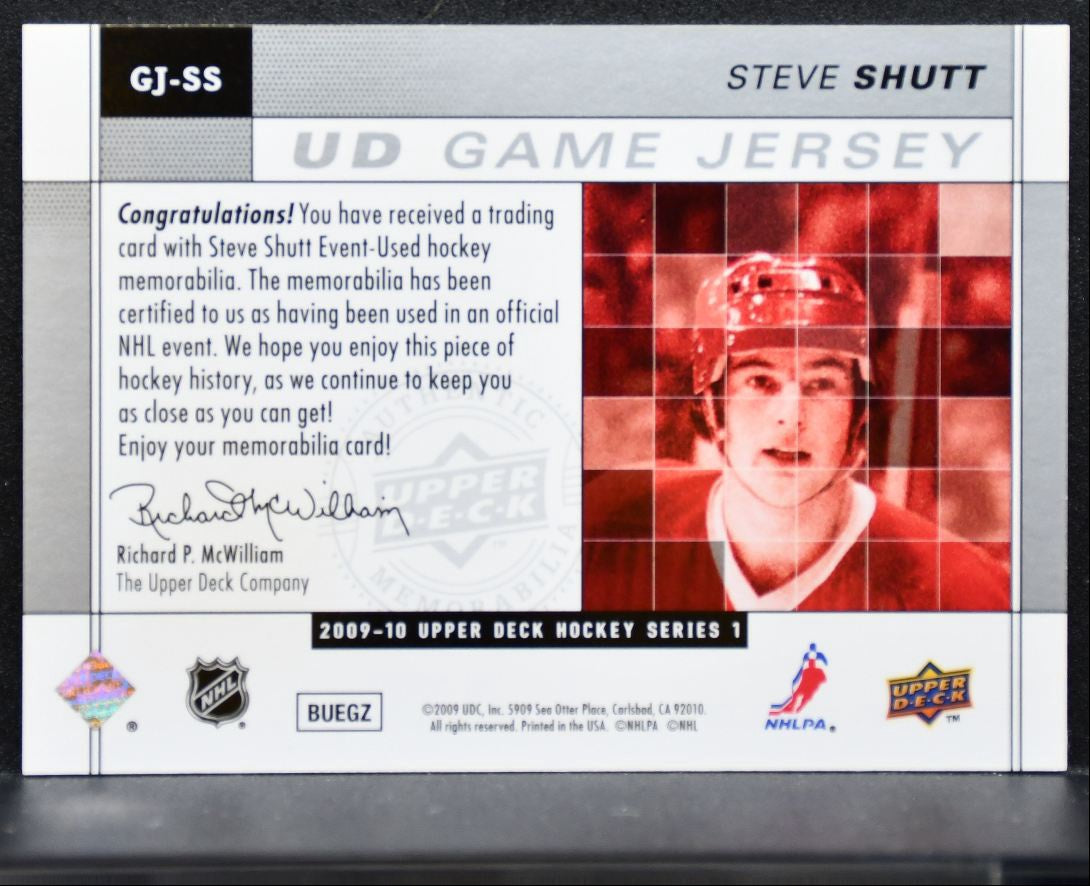 2009-10 Upper Deck Series 1 UD Game Jerseys Steve Shutt Canadiens Jersey 3346
