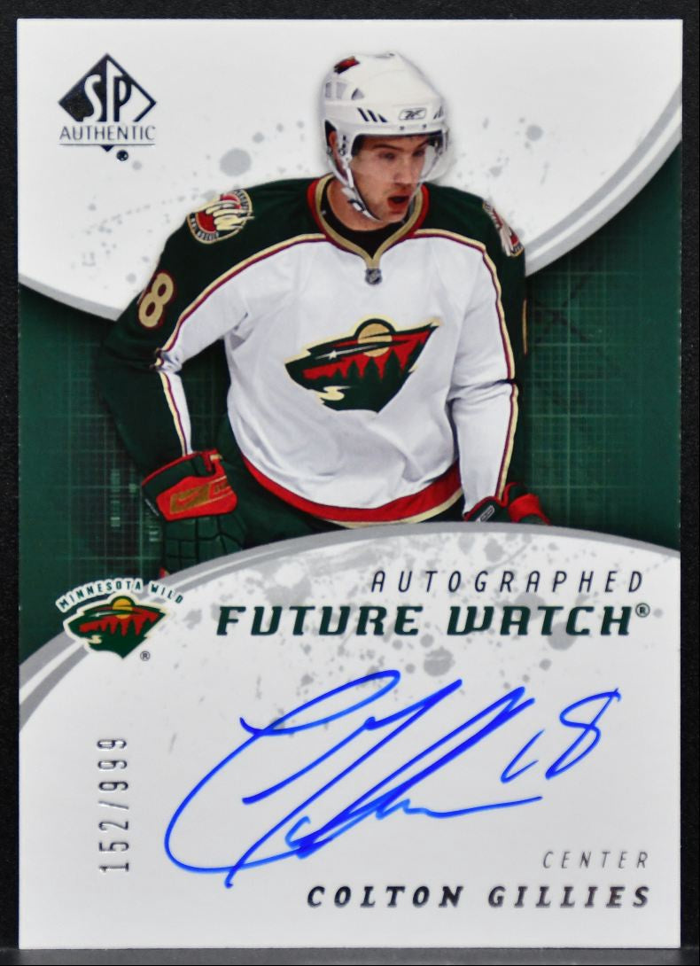 2008-09 SP Authentic Future Watch Auto Colton Gillies Wild RC Auto 152/999 9861