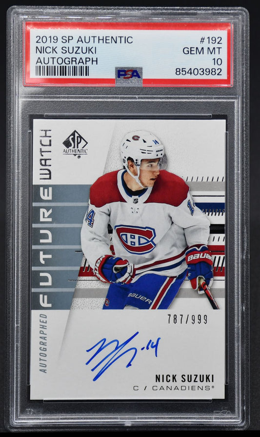 2019-20 SP Authentic Autographed Future Watch Nick Suzuki 192 RC Auto 787/999