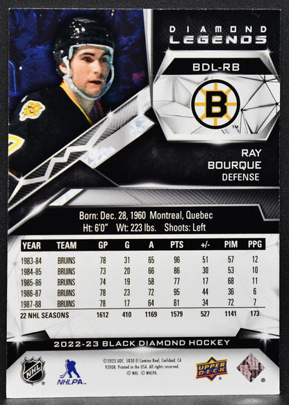 2022-23 UD Black Diamond Legends Purple Ray Bourque BDL-RB Boston Bruins 49/49 7474