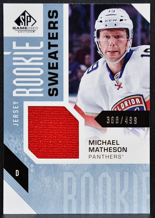16-17 SP Game Used RC Sweaters Michael Matheson RS-MI Panthers RC 368/499 Jersey 4367