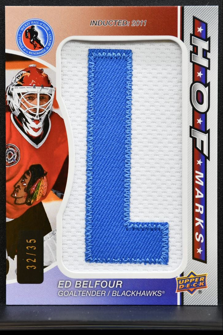 2023-24 SP Game Used HOF Marks Ed Belfour Chicago Blackhawks 32/35 Patch 0764