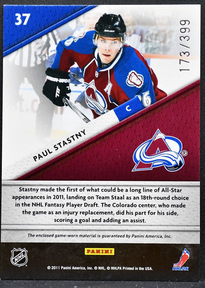 2011-12 Panini Certified Fabric of the Game Stastny 173/399 Jersey 6342