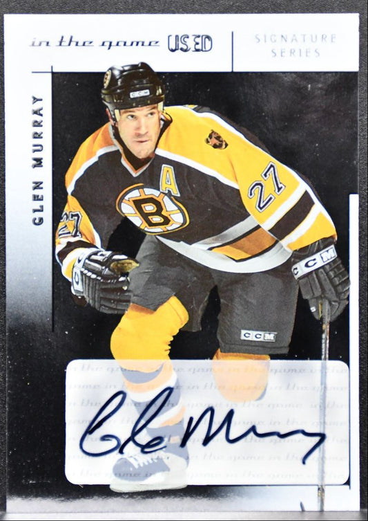 2004-05 In The Gme Used Signature Series Auto Glen Murray A-GM Bruins Auto 9885