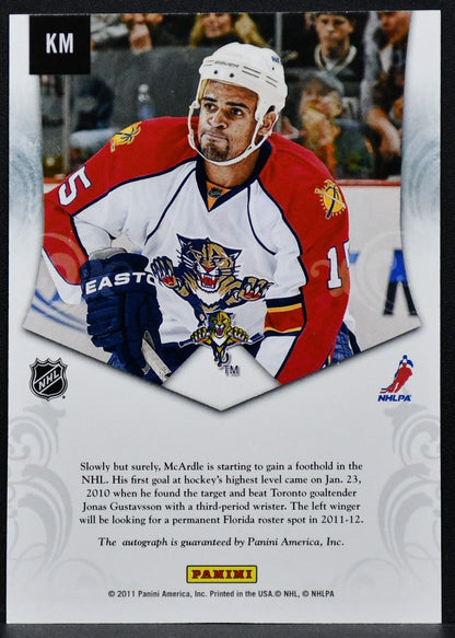 2011-12 Panini Certified Private Signings Kenndal McArdle KM Florida Auto