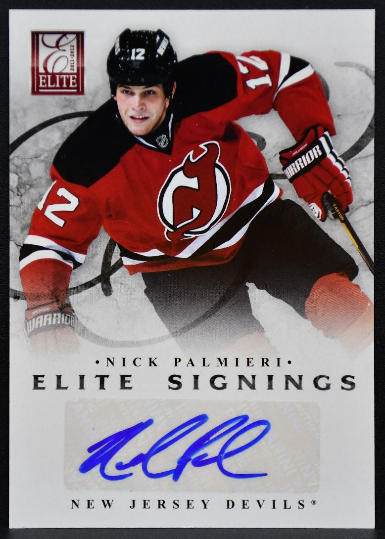 2011-12 Panini Elite Signings Nick Palmieri 41 New Jersey Devils Auto 8072
