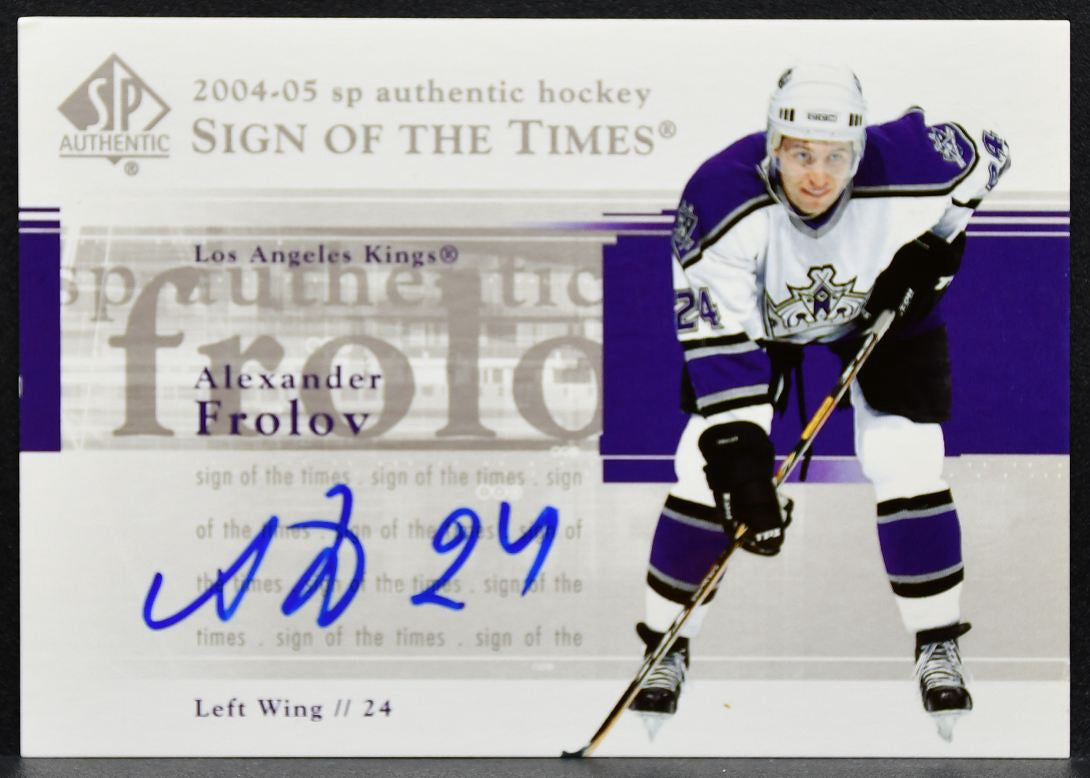 2004-05 SP Authentic Sign of the Times Alexander Frolov ST-FR Kings Auto 2731