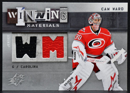 2009-10 SPx Winning Materials Cam Ward WM-CW Carolina Hurricanes Jersey 4138