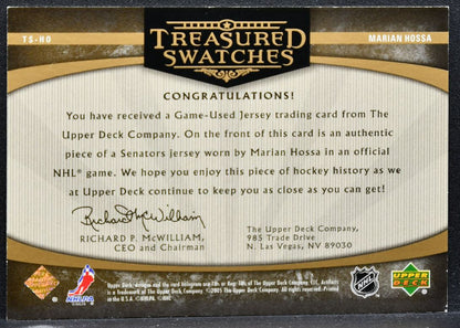 2005-06 UD Artifacts Treasured Swatches Marian Hossa 265/275 Jersey 9202