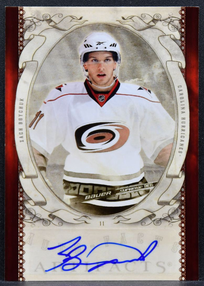 2010-11 Upper Deck Artifacts Auto-Facts Zach Boychuk AF-ZA Hurricanes Auto 1665