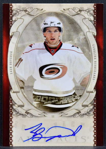 2010-11 Upper Deck Artifacts Auto-Facts Zach Boychuk AF-ZA Hurricanes Auto 1665