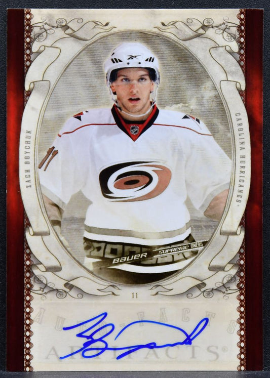 2010-11 Upper Deck Artifacts Auto-Facts Zach Boychuk AF-ZA Hurricanes Auto 1665