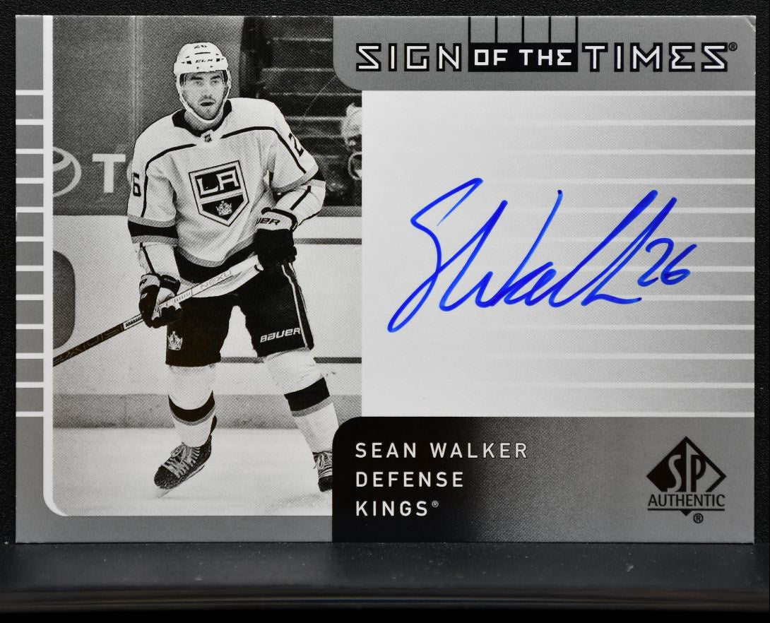2021-22 SP Authentic 2001-02 Retro Sign of the Times Sean Walker Kings Auto 2799