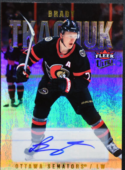 2021-22 Fleer Ultra Auto Brady Tkachuk 12 Ottawa Senators Auto 5288