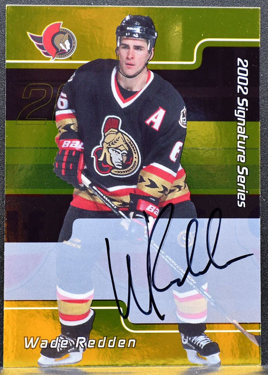 2002-03 Be a Player Signature Series Autos Gold Wade Redden Senators Auto 0125