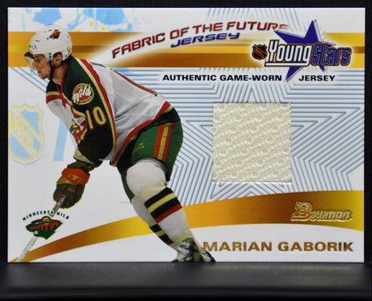 2001-02 Bowman YoungStars Fabric of the Future Jersey Marian Gaborik Jersey 6514