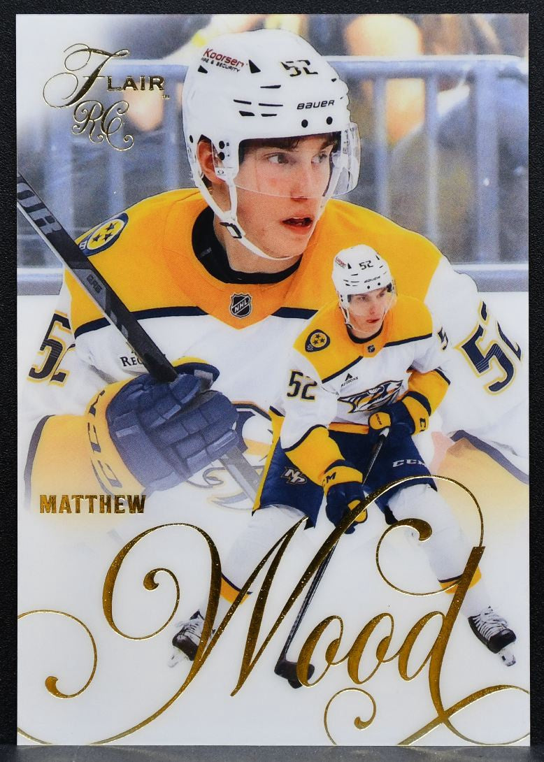 2025-26 Flair Rookie Matthew Wood 188 Nashville Predators RC 9287