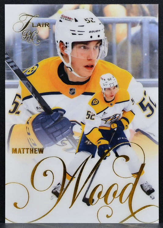 2025-26 Flair Rookie Matthew Wood 188 Nashville Predators RC 9287