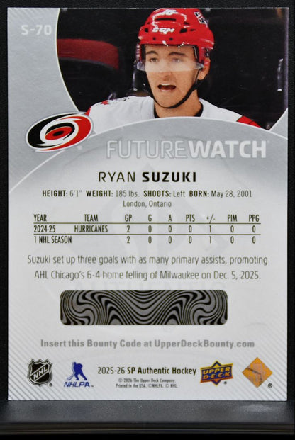 2025-26 SP Authentic Future Watch Spectrum FX Level 2 Ryan Suzuki RC 8174