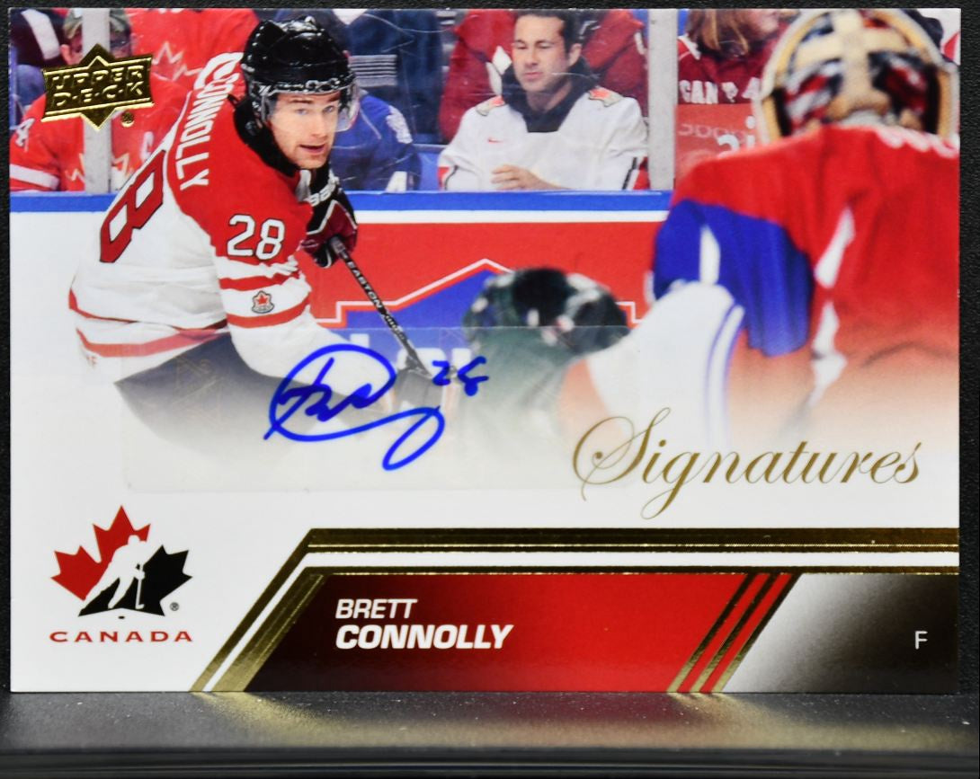 2013-14 UD Team Canada Gold Signatures Connolly 21 Canada Auto 4948