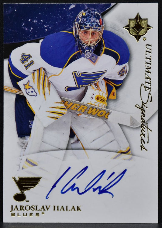 2010-11 UD Ultimate Collection Signatures Jaroslav Halak US-JH St. Louis Auto
