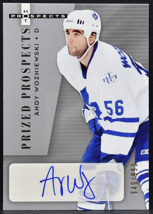 2005-06 Fleer Hot Prospects Prized Andrew Wozniewski 216 RC Auto 949/999 4563