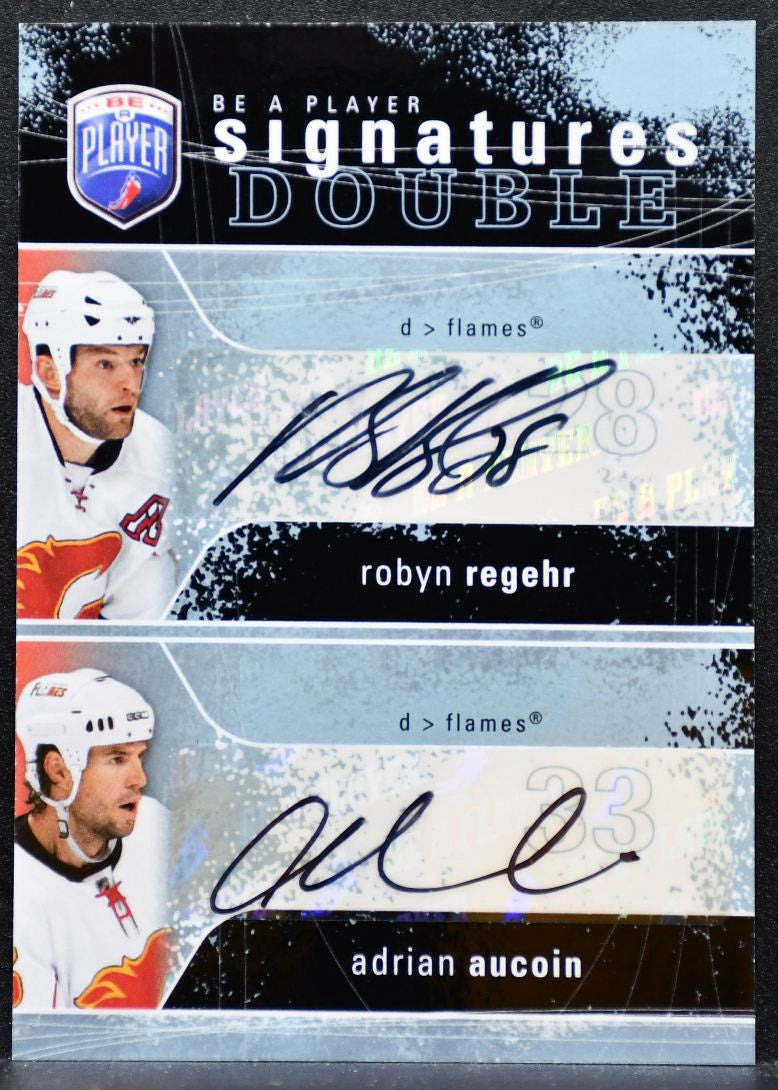 2007-08 UD Be a Player Signatures Duals Robyn Regehr/Adrian Aucoin Auto 6426