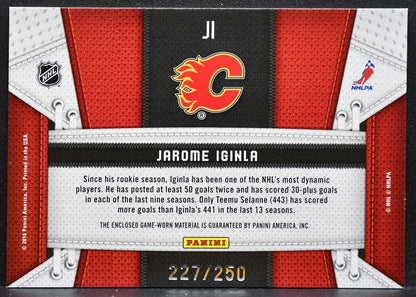 2010-11 Panini Certified Fabric of the Game Jarome Iginla Flames Jersey 8986