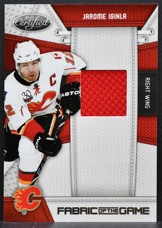2010-11 Panini Certified Fabric of the Game Jarome Iginla Flames Jersey 8986