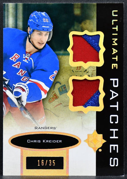 2013-14 Upper Deck Ultimate Collection Ultimate Patches Chris Kreider Patch 9248