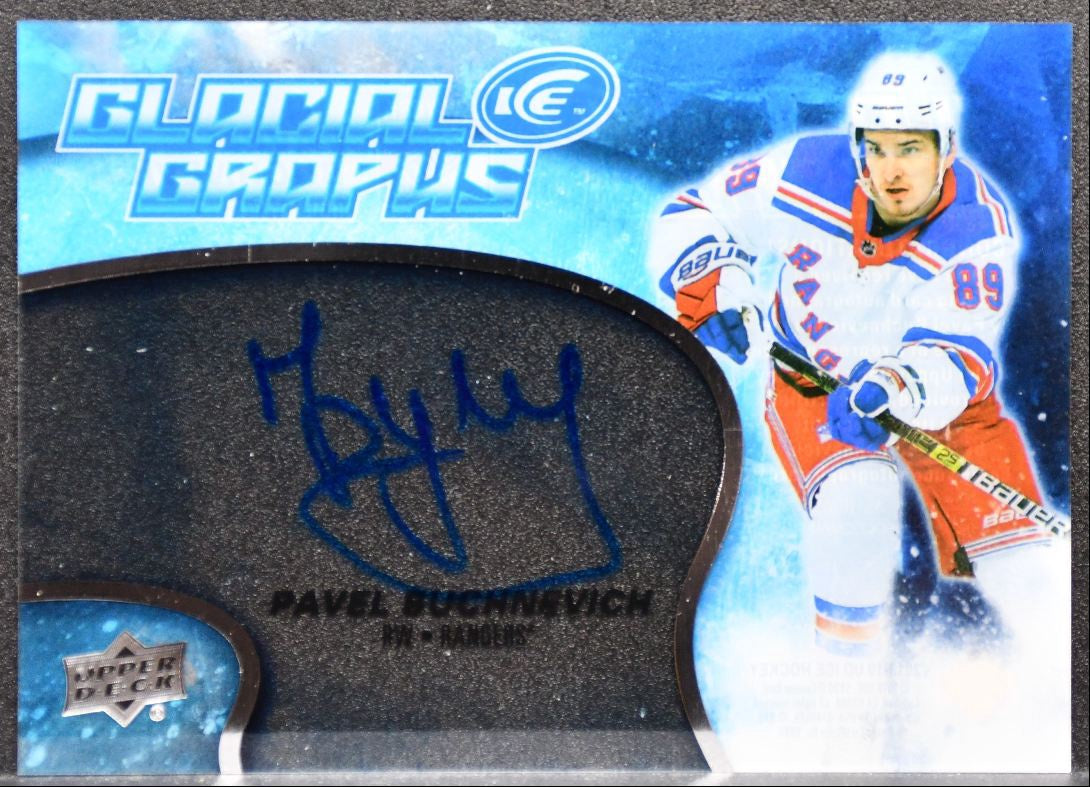 2018-19 Upper Deck Ice Glacial Graphs Pavel Buchnevich GG-PB Rangers Auto 2813
