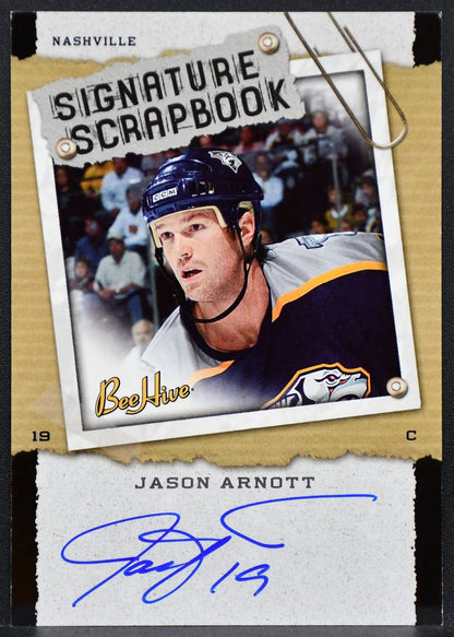 2006-07 UD Beehive Signature Scrapbook Jason Arnott SS-JA Predators Auto 9901