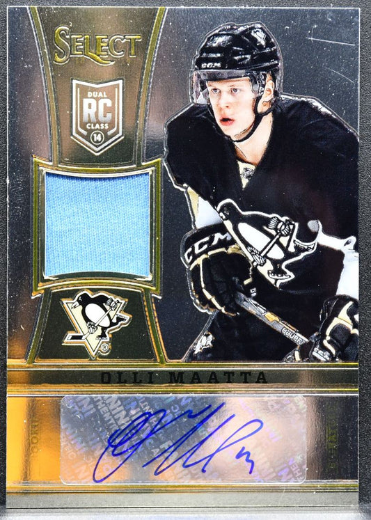 2013-14 Panini Select Rookie Auto Jersey Olli Maatta Penguins RC Auto 7163