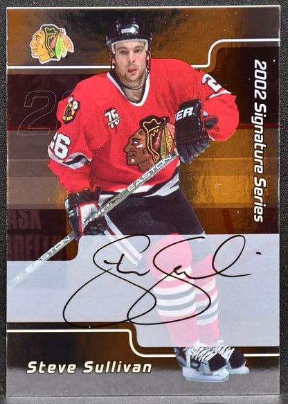 2002-03 Be a Player Auto Series Auto Steve Sullivan 083 Blackhawks Auto 7679