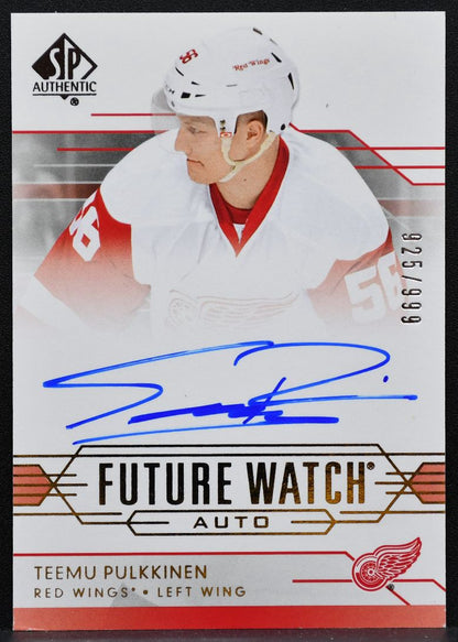 2014-15 SP Authentic Future Watch Auto Teemu Pulkkinen RC Auto 925/999 7103