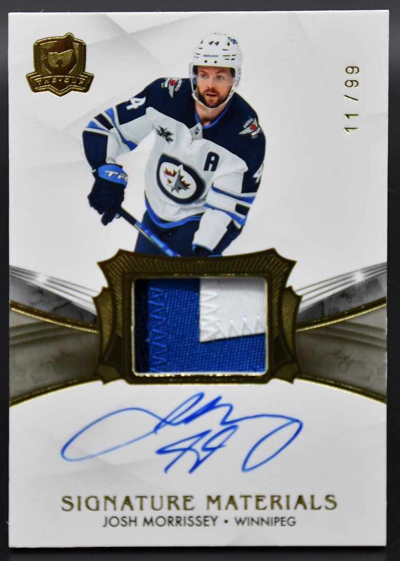 2020-21 UD The Cup Josh Morrissey SP-MO Winnipeg Jets Auto 11/99 Patch