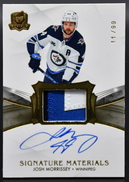 2020-21 UD The Cup Josh Morrissey SP-MO Winnipeg Jets Auto 11/99 Patch