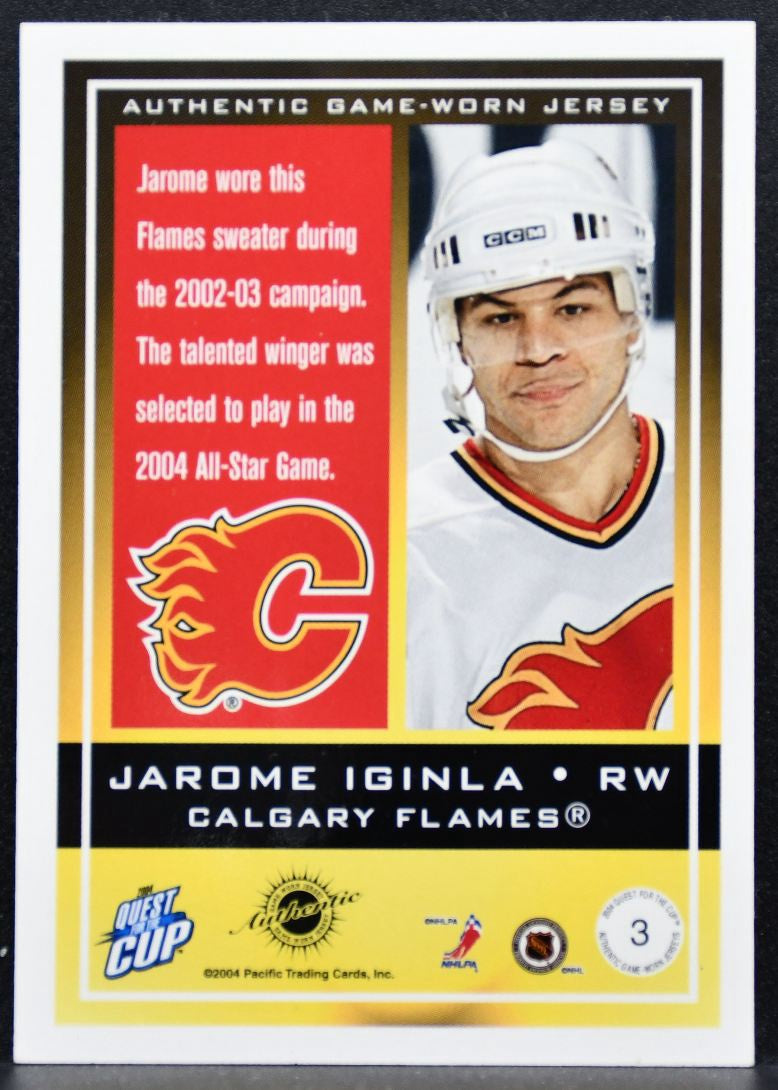2003-04 Pacific Quest for the Cup Jersey Jarome Iginla 536/925 Jersey 4415