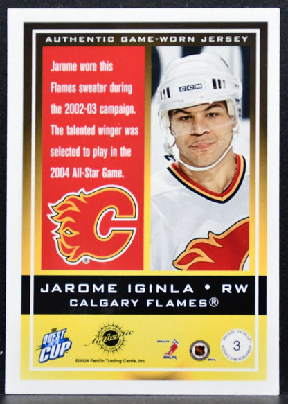 2003-04 Pacific Quest for the Cup Jersey Jarome Iginla 536/925 Jersey 4415