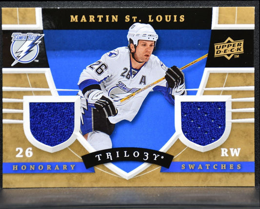 2008-09 UD Trilogy Honorary Swatches Martin St. Louis Lightning Jersey 9980