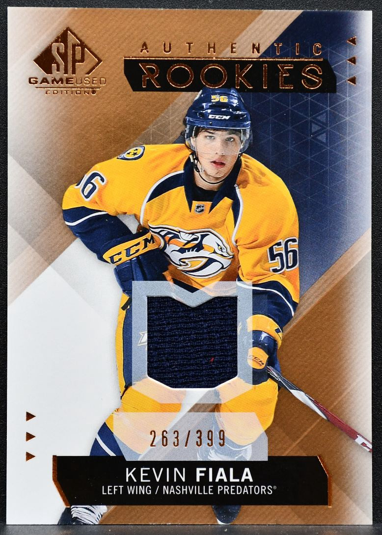 2015-16 SP Game Used Authentic Rookies Copper Jersey Kevin Fiala RC Jersey 2394