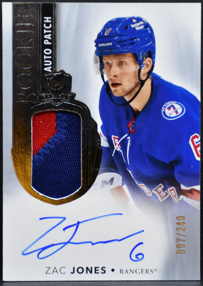 2021-22 UD The Cup Rookie Patch Auto Zac Jones Rangers RC Auto /249 Patch 4281