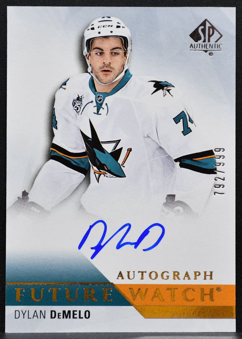 2015-16 SP Authentic Future Watch Auto Dylan DeMelo Sharks RC Auto 792/999 1247