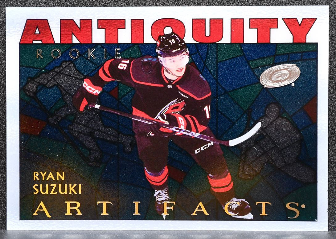 2025-26 UD Artifacts Antiquity Rookie Ryan Suzuki ATR-9 Hurricanes RC 0726