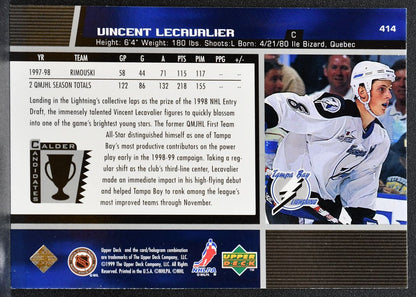1998-99 Upper Deck Calder Candidates Vincent Lecavalier 414 Lightning RC 8426