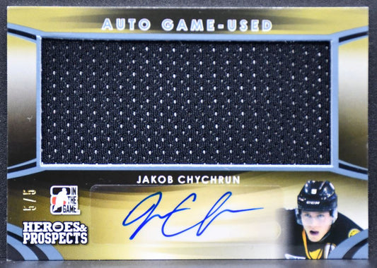 2015-16 Leaf In The Game Heroes & Prospects Auto Jersey Chychrun /5 Jersey 9751