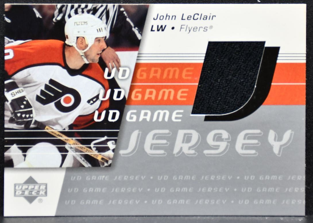 2003-04 Upper Deck UD Game Jersey John LeClair Philadelphia Flyers Jersey 4330