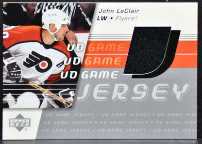 2003-04 Upper Deck UD Game Jersey John LeClair Philadelphia Flyers Jersey 4330
