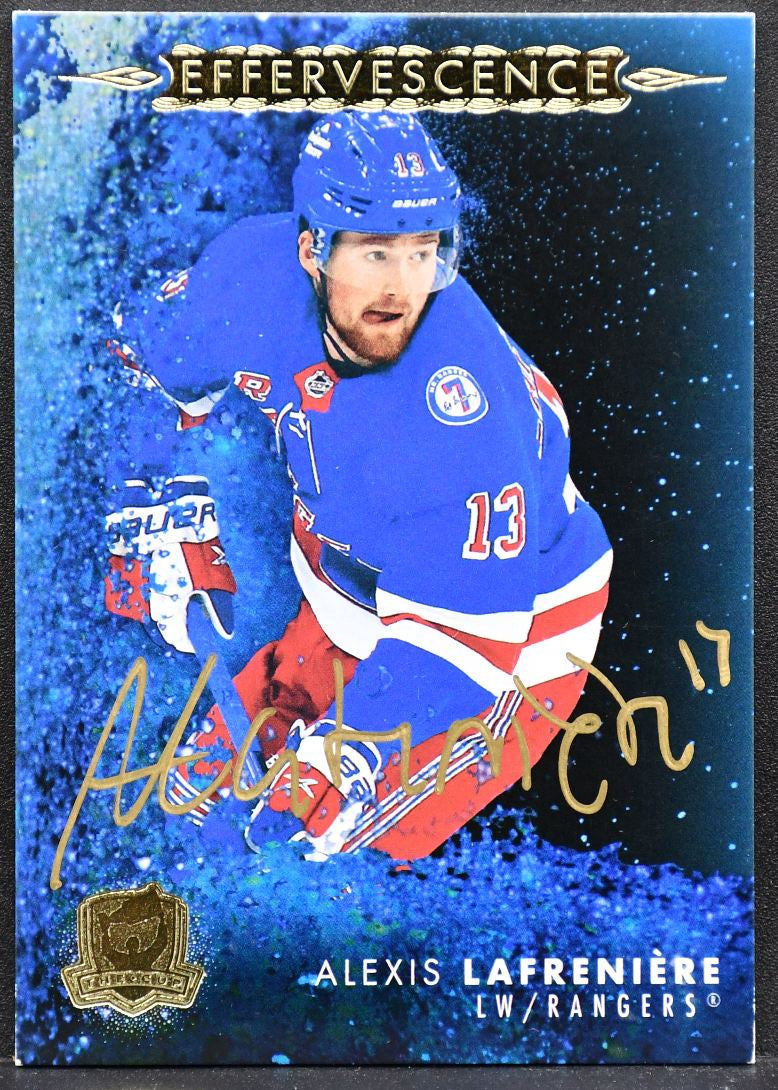 2021-22 UD The Cup Effervescence Alexis Lafreniere EF-AL New York Rangers Auto