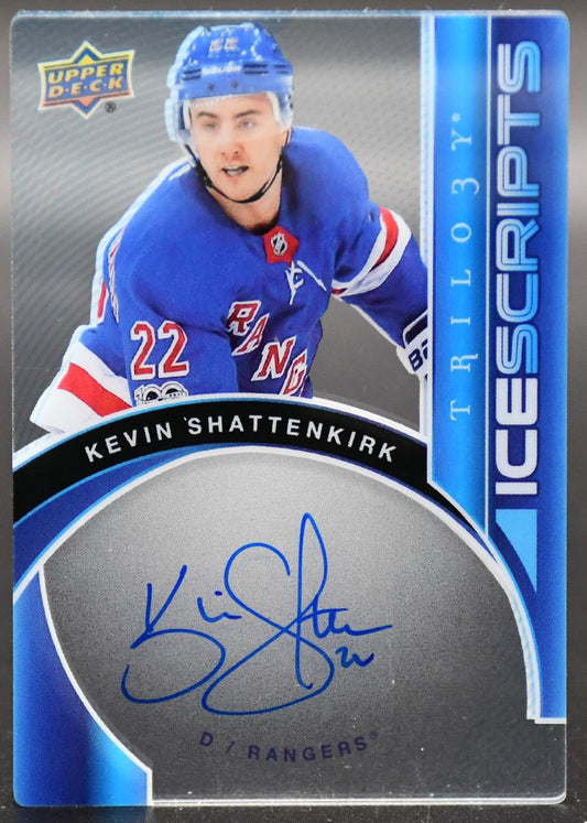 2018-19 UD Trilogy Ice Scripts Kevin Shattenkirk IS-KS New York Rangers Auto